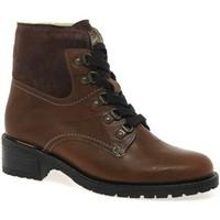 gabor cranleigh womens lace up ankle boots womens mid boots in brown