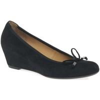 gabor alvin womens wedge heeled shoes womens court shoes in black