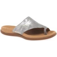 Gabor Lanzarote Toe Loop Womens Mules women\'s Flip flops / Sandals (Shoes) in Silver
