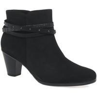 gabor solero womens nubuck ankle boots womens low ankle boots in black