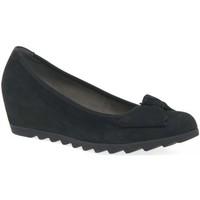 gabor gable womens wedge heel shoes womens court shoes in black