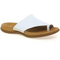 Gabor Lanzarote Toe Loop Womens Mules women\'s Flip flops / Sandals (Shoes) in white