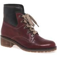 gabor cranleigh womens lace up ankle boots womens low boots in red