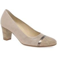 Gabor Deal Womens Patent Toe Modern Heeled Court Shoes women\'s Court Shoes in BEIGE