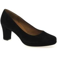 Gabor Ella Womens Wide Fit Suede Court Shoes women\'s Court Shoes in black