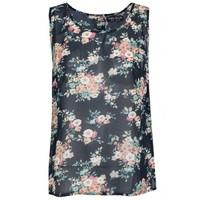 GARDEN FLORAL BUTTON BACK VEST