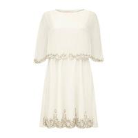 gatsbylady gloria cape flapper dress in off white