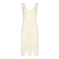 gatsbylady evelyn flapper dress in off white