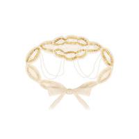 Gatsbylady Ritz Headband in White-Gold