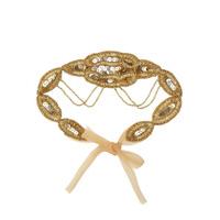 Gatsbylady Ritz Headband in Gold