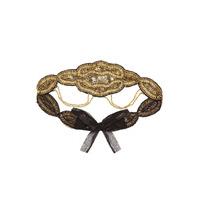 Gatsbylady Ritz Headband in Black-Gold