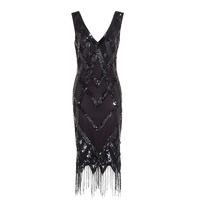 Gatsbylady Exclusive Glitz Flapper Dress in Black