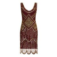 Gatsbylady Edith Flapper Dress In Wine