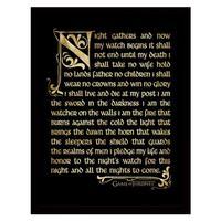 Game Of Thrones Framed Print Nights Watch 16 x 12