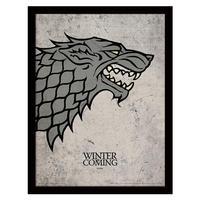 game of thrones framed print stark 16 x 12