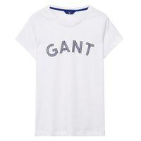 Gant Stripe Logo T-shirt - White