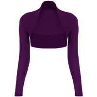 Gabriella Long Sleeve Basic Shrug - Purple