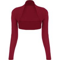 Gabriella Long Sleeve Basic Shrug - Plum