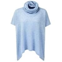 Gassato Cashmere Poncho (Heather Indigo / S)