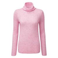 gassato cashmere polo neck sweater pink fleck 10
