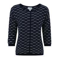 gassato cashmere textured sweater navy soft white m