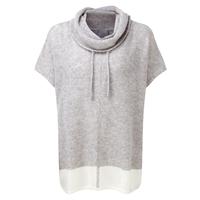 Gassato CashmereTextured Poncho (Heather Dove/Soft White / L)