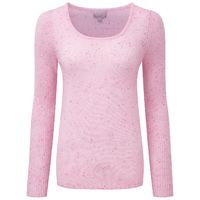 gassato cashmere scoop neck sweater pink fleck 10