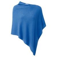 gassato cashmere poncho nordic blue one size