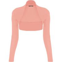 Gabriella Long Sleeve Basic Shrug - Pink