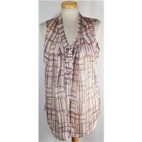 Gap - size: XS - pink/multi - check sleeveless blouse