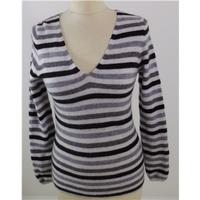 galeries lafayette size 32 black white and grey striped jumper