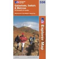 \"Galashiels, Selkirk & Melrose - OS Explorer Active Map Sheet Number 338\"