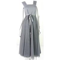 Gabi Lauton Size 12 Fossil Grey Formal Jumper Style Dress with Netting Skirt and Waist Tie