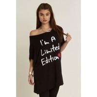 gabbie lagenlook batwing top oversized baggy off shoulder t shirt