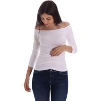 Gas Gaudi jeans 73BD64202 Canotta Women women\'s Long Sleeve T-shirt in white