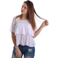 gaud jeans 73bd47204 blusa women bianco womens t shirt in white