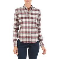 gant yale tartan twill shirt womens shirt in beige