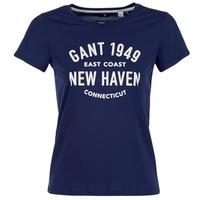 gant varsity womens t shirt in blue