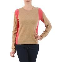 gant ny panel crew neck womens sweater in beige