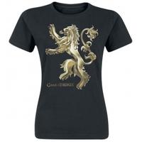 GAME OF THRONES Women\'s Chrome Lannister Sigil T-Shirt, Small, Black