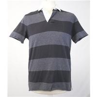 Gap - X Small Size - Grey & Black - Striped Polo Shirt