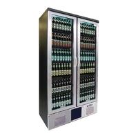 gamko upright bottle cooler double hinged door 500 ltr stainless steel