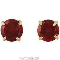 Garnet Round Earrings