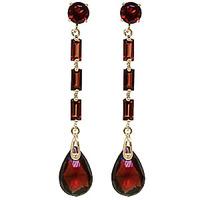 Garnet Cairo Drop Earrings 8.6ctw in 9ct Gold