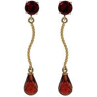 Garnet Lure Drop Earrings 4.3ctw in 9ct Gold