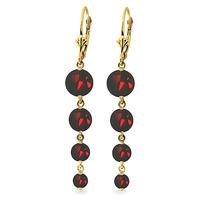 Garnet Quadruplo Drop Earrings 7.8ctw in 9ct Gold