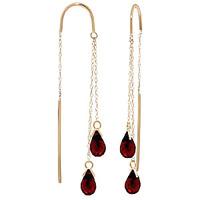 Garnet Scintilla Briolette Earrings 2.5ctw in 9ct Gold