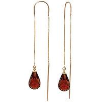 Garnet Scintilla Briolette Earrings 4.5ctw in 9ct Gold