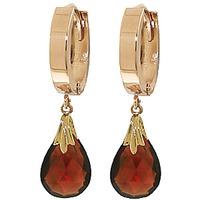 Garnet Teardrop Briolette Earrings 6.0ctw in 9ct Gold