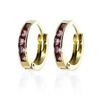 Garnet Huggie Earrings 1.3ctw in 9ct Gold